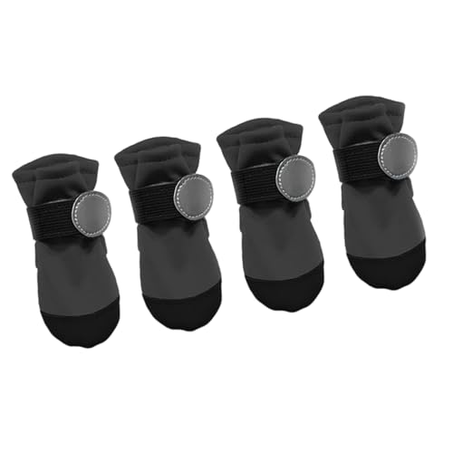 Hundeschuhe mit reflektierenden, weichen Gummisohlen, wasserabweisend, Pfotenschutz für kleine Rassen, Outdoor-Aktivitäten, atmungsaktive Hundeschuhe für regnerisches Wetter, 4 Stück Hundeschuhe mit reflektierenden, weichen Gummisohlen, wasserabweisend, Pfotenschutz für kleine Rassen, Outdoor-Aktivitäten, atmungsaktive Hundeschuhe für regnerisches Wetter, 4 Stück von Asukohu