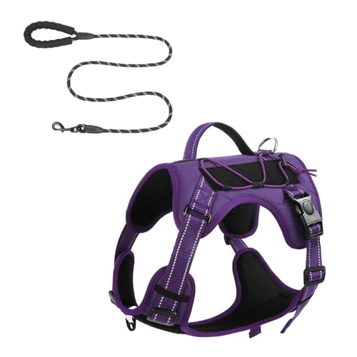 Hundeweste, verstellbares Trainingsgeschirr zum Laufen und Schwimmen, für kleine bis große Hunde, mehrfarbig, Welpenleine u von Asukohu