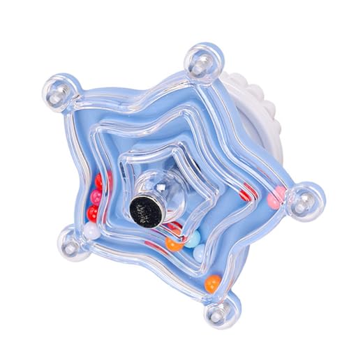Interaktives Spinnrad, buntes Papageienspielzeug für kleine Vögel, zum Kauen von Übungen, Käfigzubehör mit drehbaren Rasseln, Vogelspielzeug für Sittiche von Asukohu