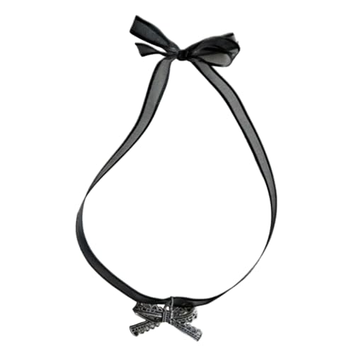Modisches schwarzes Band, bequemes und stilvolles Halsband mit Stern-, Herz-, Blumen- und Schmetterlingsanhänger, Halsband für Hunde von Asukohu