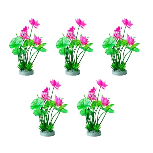 Zarte Aquarien, Landschaft, künstliche Pflanze, Lotus, Terrarium, Landschaft, Garnelen, Lotus, Statue, Aquarien, Lebensraum, Dekoration, Anfänger, Aquarium-Dekorationen von Asukohu