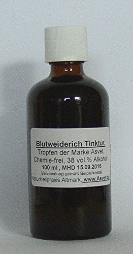 Asvet 100ml Blutweiderich Tinktur, Tropfen, Zubereitung ohne Chemie ! von Asvet