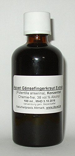 Asvet 100ml Gänsefingerkraut Tinktur, Tropfen, Zubereitung ohne Chemie ! von Asvet