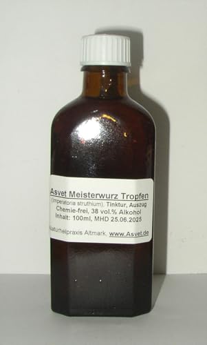 Asvet 100ml Meisterwurz Tropfen, Tinktur, Zubereitung ohne Chemie ! von Asvet