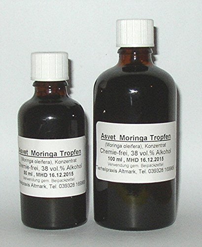 Asvet 100ml Moringa Tinktur, Moringa Oleifera Tropfen, Zubereitung von Asvet