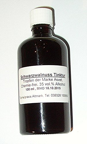 Asvet 100ml Schwarzwalnuss Tinktur, Schwarznuss Auszug nach Dr. Hulda Clark von Asvet