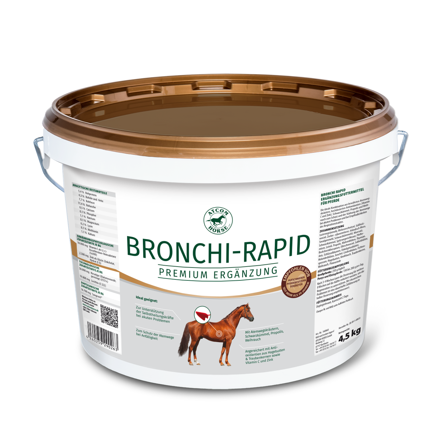 Atcom Bronchi Rapid 4,5kg Kräuter für die Atemwege Atcom Bronchi Rapid 4,5kg Kräuter für die Atemwege von Atcom
