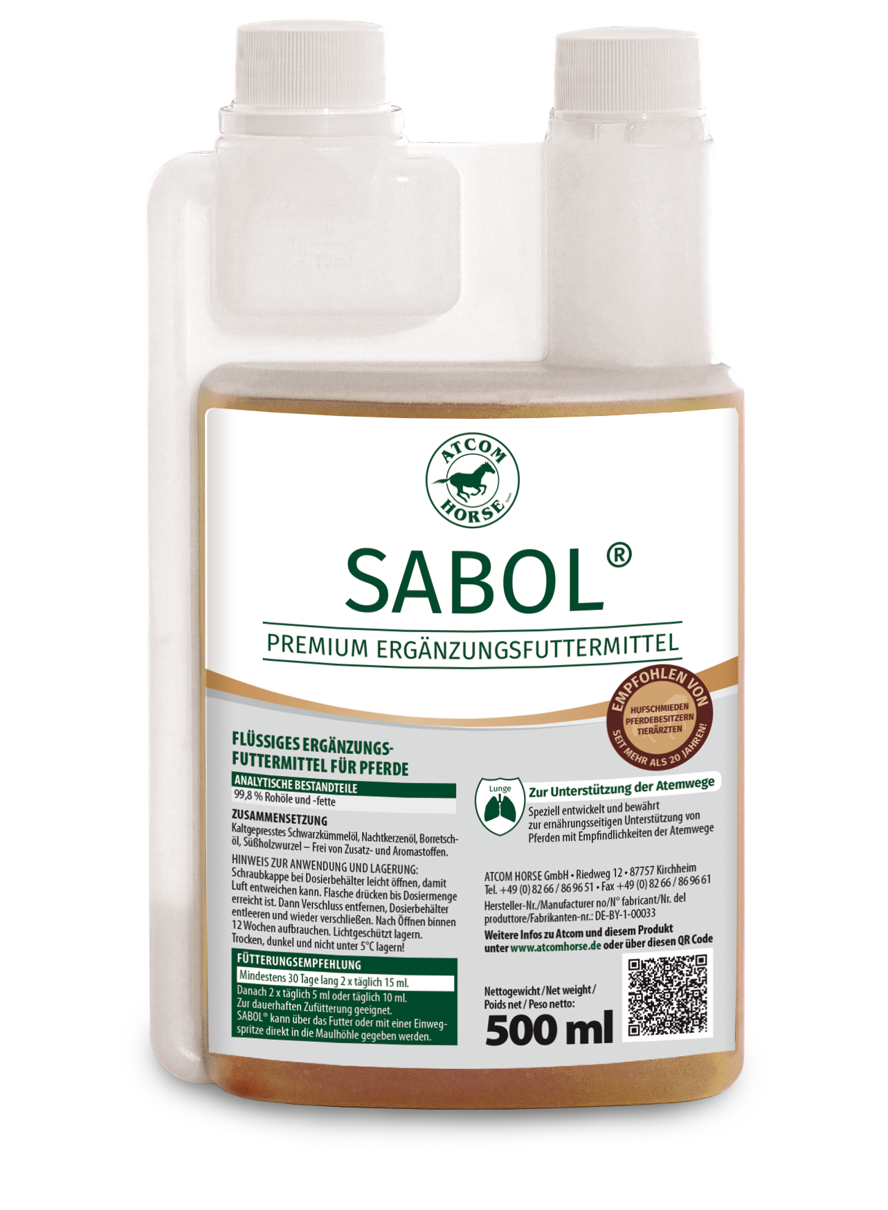 Atcom Sabol 500 ml für das Bronchialsystem Atcom Sabol 500 ml für das Bronchialsystem von Atcom
