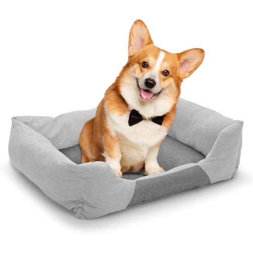 Athena Collection Hundebett für große Hunde, waschbar, für große Katzen, Haustiere, gemütlicher, weicher, wärmender Stoff mit Rutschfester Unterseite, 81,3 cm, Grau Athena Collection Hundebett für große Hunde, waschbar, für große Katzen, Haustiere, gemütlicher, weicher, wärmender Stoff mit Rutschfester Unterseite, 81,3 cm, Grau von Athena Collection