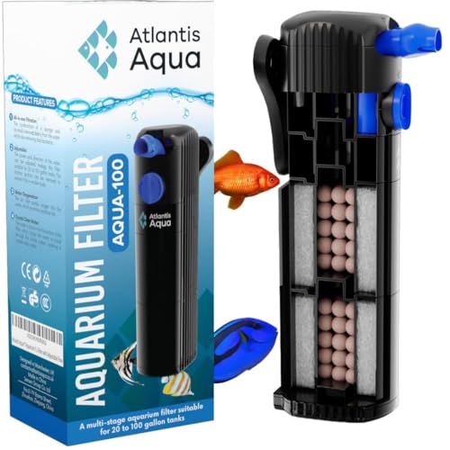 Atlantis Aqua™ Aquariumfilter | Innenfilter für Aquarium | Aquariumfilter | Schildkrötenfilter | 20-100 Gallonen Aquariumfilter | Tauchbarer Aquariumfilter, Fischfilter, Filter für Aquarium von Atlantis Aqua