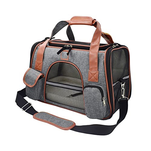 Reise-Autositz mit tragbarem Hund-Rucksack mit atmungsaktiver Haustier-Katzen-atmungsaktiver Welpen-Reisetasche (Farbe: 3er-Pack, Größe: 43 cm x 25 cm x 28 cm) von AttreX