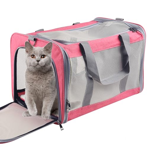 Atvobiy Katzentragetasche mit weichen Seiten, für große und mittelgroße Katzen, 9 kg, Hundetragetaschen für kleine Hunde, Welpenreisetasche mit großer Aufbewahrungstasche, 4 belüftete Fenster, 3 Türen Atvobiy Katzentragetasche mit weichen Seiten, für große und mittelgroße Katzen, 9 kg, Hundetragetaschen für kleine Hunde, Welpenreisetasche mit großer Aufbewahrungstasche, 4 belüftete Fenster, 3 Türen von Atvobiy