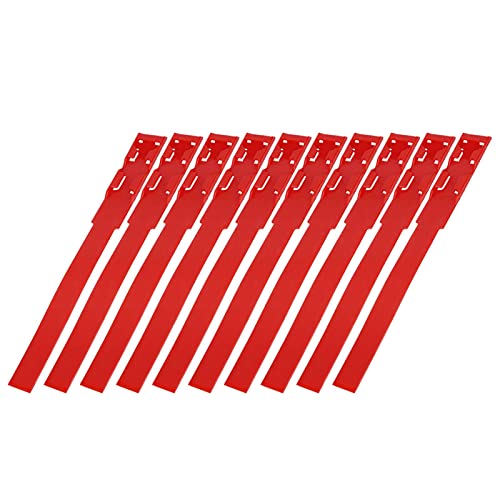 Atyhao 10 Stück Identifikationsbänder für Bänder, Kuh, Rindermarkierungen, Ringe für Bauernhof (rot) von Atyhao