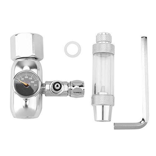 Atyhao Aquarium CO2 Blasenzähler, G5 / 8 CO2 Druckregler Rückschlagventilanzeige Blasenzähler Aquarium Werkzeug[Silver] Hochdruckpumpen von Atyhao