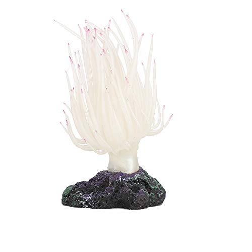 Atyhao Aquarium Korallen Ornamente, weiße Farbe lebendige emulationale Wasser Gras Pflanze Aquarium Weichkorallen künstliche Seeigel Marine Organismus DekorationKorallen von Atyhao