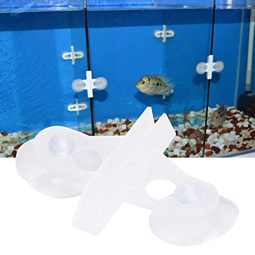 Atyhao Aquarium Teiler, 40PCS PVC Sauger Clip Sheet Halter Saugnapf Aquarium Aquarium Saugnapf Trennbrett Teiler Stützclip(Weiß) von Atyhao