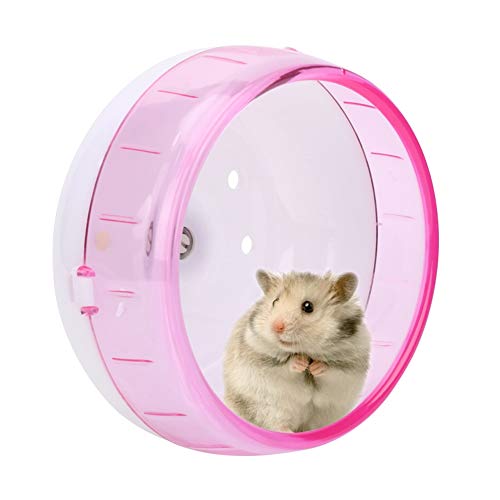 Hamster rad, 11,5 cm Kunststoff Silent Spinner Hamster Übung Laufrad Spielzeug für kleine Haustiere Syrische Hamsterratte Rennmaus(Rosa) von Atyhao