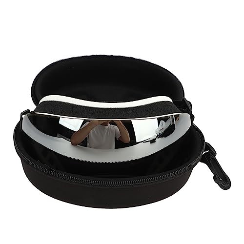 Atyhao Haustier-Sonnenbrille, Staubdichte Schutzbrille für Haustiere, UV-Schutz, Atmungsaktive Magnetische Gläser für Heimtierbedarf (Silberne Gläser) von Atyhao