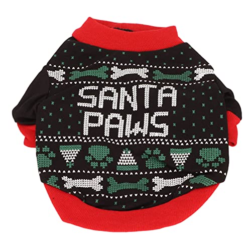 Atyhao Haustier-Winter-Weihnachtshemd, Polyester, Geniales Hunde-Weihnachtshemd, Leicht, für Kleine Hunde (S) von Atyhao