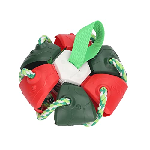 Atyhao Hund Fliegende Untertasse Ball, Kunststoff Fliegende Untertasse Fußball Tragbarer Rebound für für Haustier (rot grün) von Atyhao