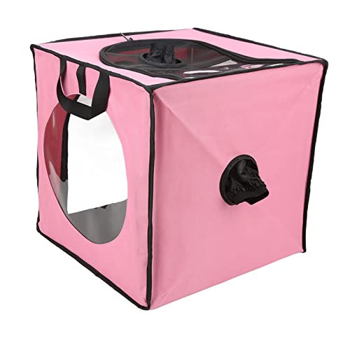 Atyhao Pet Dryer Cage, Pet Drying Box Oxford Cloth Mesh Design für Zuhause (Rosa) von Atyhao