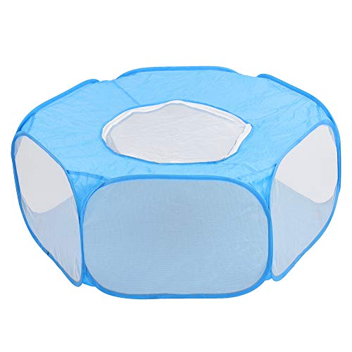 Atyhao Pet Game Fence, Faltbarer Hamsterzaun Automatisch geöffneter Übungszaun Outdoor Indoor Kleintier-Krabbelzelt für Chinchillas Meerschweinchen Rennmäuse Frettchen Frettchen[Blau] Tunnel von Atyhao