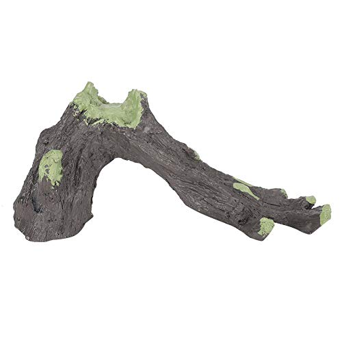 Atyhao Reptilien versteck, Simulation Harz Baumstamm Versteck Höhle Höhle Landschaftsdekor für Eidechse Skorpion Spinne Schlange Gecko BartagameHöhlen & Verstecke von Atyhao