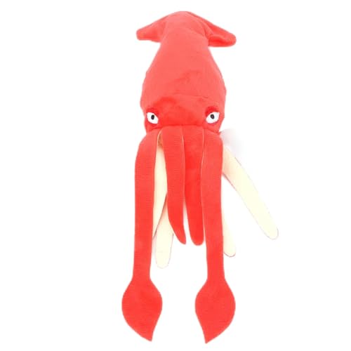 Haustier Quietschespielzeug, Plüsch Tintenfisch Kauen Beißen Spielzeug Interaktives Haustier Spielzeug für Hunde Kleine Schweinchen 232 X 8 X 5 cm[rot] Quietschspielzeug von Atyhao