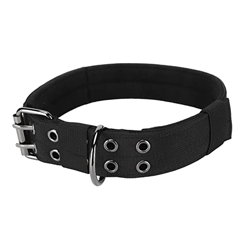 Atyhao Hundehalsband, Strapazierfähiges Nylon, Einfach Einzustellen, Verstellbares Schwarzes Halsband, Sauber Vernäht für das Training (M) von Atyhao