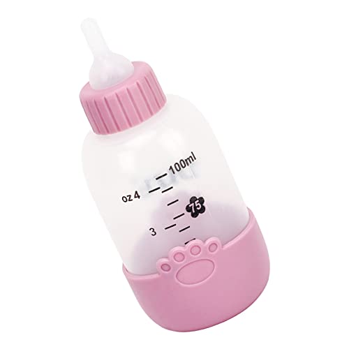 Pet Milk Bottle, Pet Nursing Bottle Universal Clear Scale `tragbar mit 3 Nippeln für Welpen (Rosa) von Atyhao