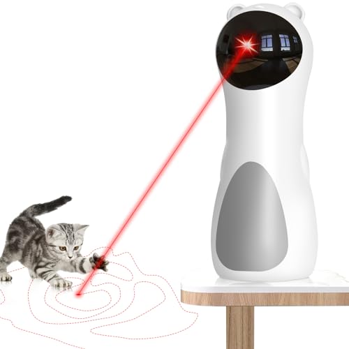 Auezona Katzenspielzeug, Automatisches Laser Katze Spielzeug mit Zufälliger Trajektorie, Stromversorgung über USB Katzenspielzeug elektrisch, Interaktives Katzenspielzeug für Katzen/Welpe von Auezona