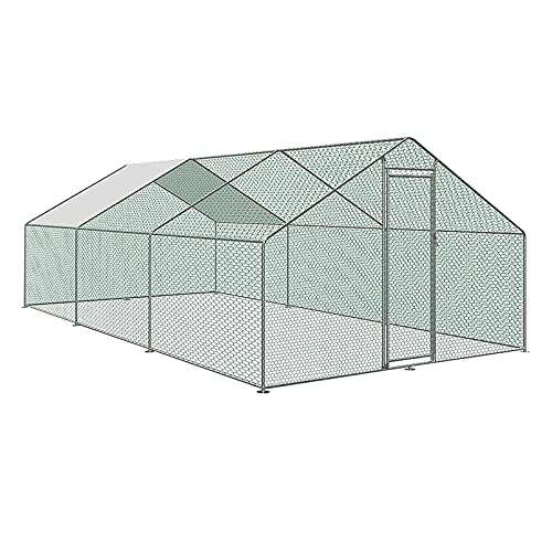 AufuN Freilaufgehege Hühnerstall mit Schloss, Verzinkter Stahlrahmen, PVC-beschichtetes Schatten Dach für Hühnerkäfig Geflügelstall Vogelkäfig Kleintiere, 3 x 6 x 2m AufuN Freilaufgehege Hühnerstall mit Schloss, Verzinkter Stahlrahmen, PVC-beschichtetes Schatten Dach für Hühnerkäfig Geflügelstall Vogelkäfig Kleintiere, 3 x 6 x 2m von AufuN