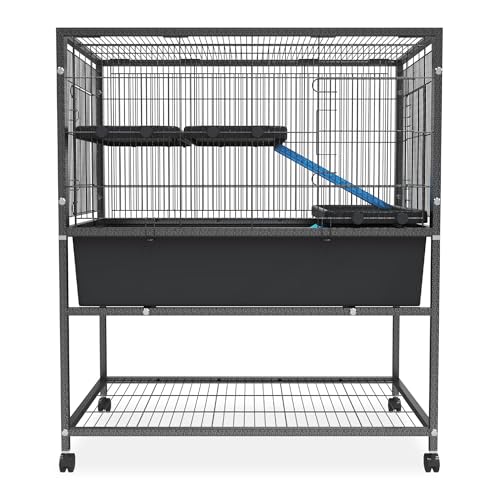 Aufun 1 Ebene Kleintierkäfig, Hamsterkäfig Meerschweinchen Käfig 88x48x102 cm Rattenkäfig mit Sicherheitsschlösser, Leiter, Lagerregal und Rollen Hamster Käfig Nagerkäfig Kleintierstall Aufun 1 Ebene Kleintierkäfig, Hamsterkäfig Meerschweinchen Käfig 88x48x102 cm Rattenkäfig mit Sicherheitsschlösser, Leiter, Lagerregal und Rollen Hamster Käfig Nagerkäfig Kleintierstall von AufuN