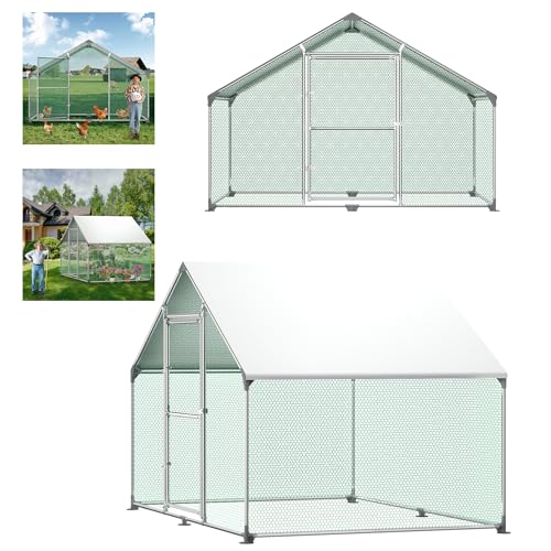 Aufun Hühnerstall Freilaufgehege XL mit Schloss, Verzinkter Stahl Kleintierstall Freigehege, Hühnerhaus Dach Geflügelstall für Hühnerkäfig Vogelkäfig Kleintiere Haustierkäfig Outdoor, 3x2x2m Aufun Hühnerstall Freilaufgehege XL mit Schloss, Verzinkter Stahl Kleintierstall Freigehege, Hühnerhaus Dach Geflügelstall für Hühnerkäfig Vogelkäfig Kleintiere Haustierkäfig Outdoor, 3x2x2m von AufuN