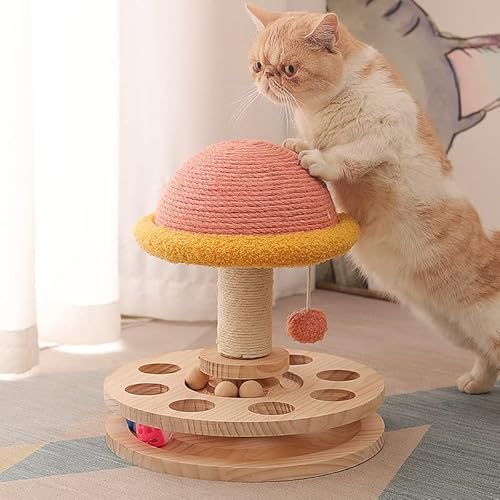 Auijuzll Interaktives Katzenspielzeug, Holzkarussell Katzenspielzeug Auijuzll Interaktives Katzenspielzeug, Holzkarussell Katzenspielzeug von Auijuzll