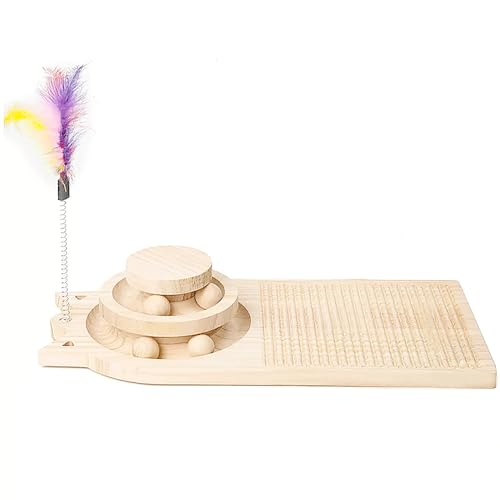 Auijuzll Zweischichtiges Holzkugel Kratzbrett Katze Kratzbrett Interaktives Spielzeug Kreis Drehteller Kratzbrett Katze Intelligenzspiel Multifunktions Kratzbrett Spielzeug Auijuzll Zweischichtiges Holzkugel Kratzbrett Katze Kratzbrett Interaktives Spielzeug Kreis Drehteller Kratzbrett Katze Intelligenzspiel Multifunktions Kratzbrett Spielzeug von Auijuzll