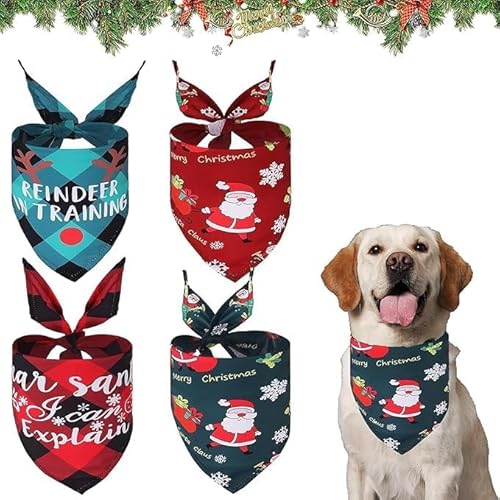 4 Stück Weihnachten Bandana für Hund,Hundehalstuch Weihnachten,Weihnachten Hund Bandana,Hundebekleidung Zubehör,Klassisches Kariertes Hundehalstuch für Katzen Hunde,für Katzen Hunde 4 Stück Weihnachten Bandana für Hund,Hundehalstuch Weihnachten,Weihnachten Hund Bandana,Hundebekleidung Zubehör,Klassisches Kariertes Hundehalstuch für Katzen Hunde,für Katzen Hunde von Auirshiky
