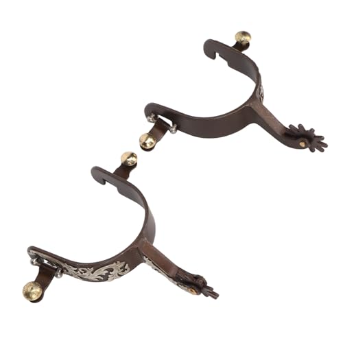 Aumotop -Cowboy-Sporen, Vintage-Bronze, Kohlenstoffarmer Stahl, Pferdesporen, Drehbares Zahnrad, Pferdedekoration Aumotop -Cowboy-Sporen, Vintage-Bronze, Kohlenstoffarmer Stahl, Pferdesporen, Drehbares Zahnrad, Pferdedekoration von Aumotop