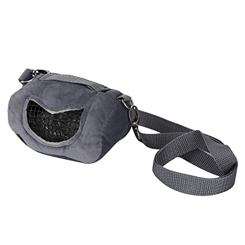 Aumotop Grauer Flanell, Tragbare, Atmungsaktive Haustier-Hamster-Tragetasche, Ausgehende Tasche für Kleine Haustiere, Belüftetes Fenster, Schultergurt, Handtrage, Grau, S, M, L (S 18,5 x Aumotop Grauer Flanell, Tragbare, Atmungsaktive Haustier-Hamster-Tragetasche, Ausgehende Tasche für Kleine Haustiere, Belüftetes Fenster, Schultergurt, Handtrage, Grau, S, M, L (S 18,5 x von Aumotop