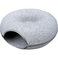 Aumüller Donut Katzentunnel, Filz, hellgrau von Aumüller