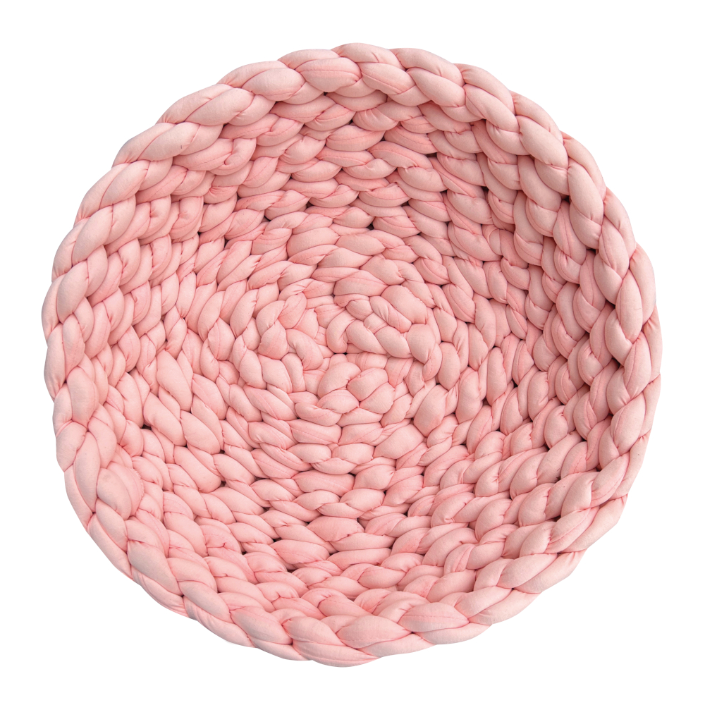 Aumüller Geflochtener Katzenkorb - rosé: Ø 50 x H 15 cm von Aumüller