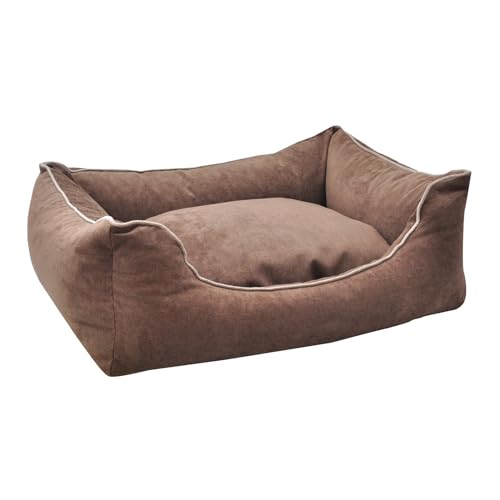 Aumüller Hundesofa Ortho Line, Braun - 100 cm - Orthopädisches Sofa für Hunde | Wendekissen mit Memory-Schaum | Abnehmbarer Bezug | Gefertigt in Europa von Aumüller