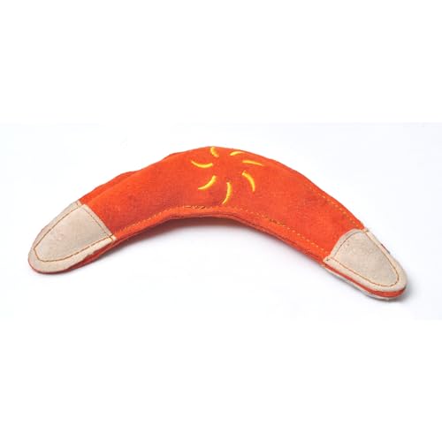 Aumüller Hundespielzeug aus Leder - Boomerang, orange von Aumüller