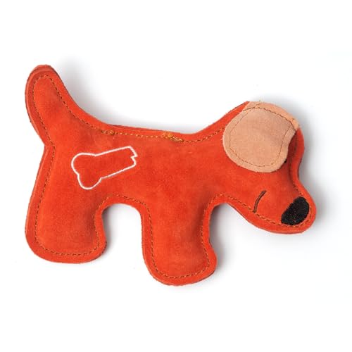Aumüller Hundespielzeug aus Leder - Hund, orange von Aumüller