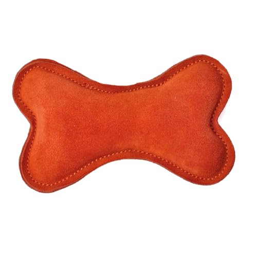 Aumüller Hundespielzeug aus Leder - Knochen, orange von Aumüller