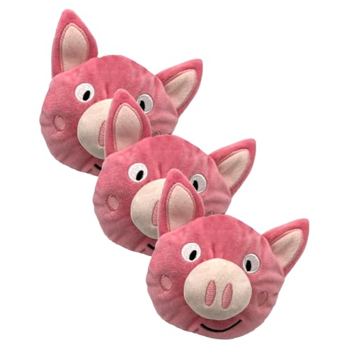 Aumüller Katzenspielkissen Schweinchen Peggy, 3er Set - Katzenspielzeug mit Baldrianfüllung von Aumüller