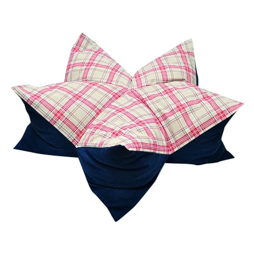 Aumüller Sternenkissen Karo, Beige/Blau - 70 cm - Liegekissen für Hunde und Katzen Aumüller Sternenkissen Karo, Beige/Blau - 70 cm - Liegekissen für Hunde und Katzen von Aumüller