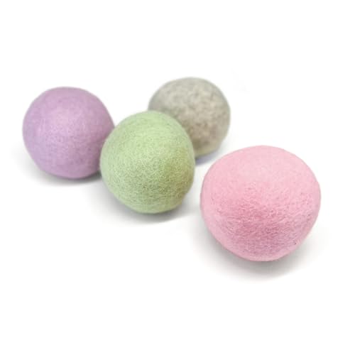 Aumüller natürliche Wollfilzkugel, gefüllt, 4 Stück - Spielzeug für Katzen Aumüller natürliche Wollfilzkugel, gefüllt, 4 Stück - Spielzeug für Katzen von Aumüller