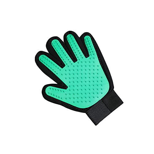 Aunye Fellpflege-Handschuh, Bürste Handschuh für Hunde, Katzen und Pferde - 1 Links- oder Rechtshänder - Massagehandschuh - Haarbürste - Tierhaare entfernen (Grün, Right) von Aunye