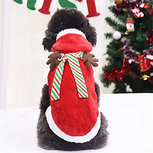 Aunye Hunde Weihnachtskostüm, Weihnachten Rentier Hunde Bekleidung, Haustier Hund Katze Weihnachten Rentier kostüm Hund Winter Kleidung Weste Weihnachten kostüm (M) von Aunye